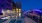 a pool in a courtyard at night