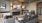 a clubhouse room with a fireplace